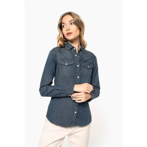 Chemise denim manches longues femme 9 Chemise denim manches longues femme