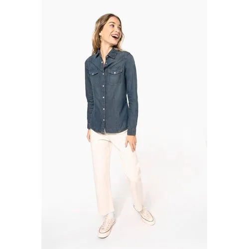 Chemise denim manches longues femme 10 Chemise denim manches longues femme