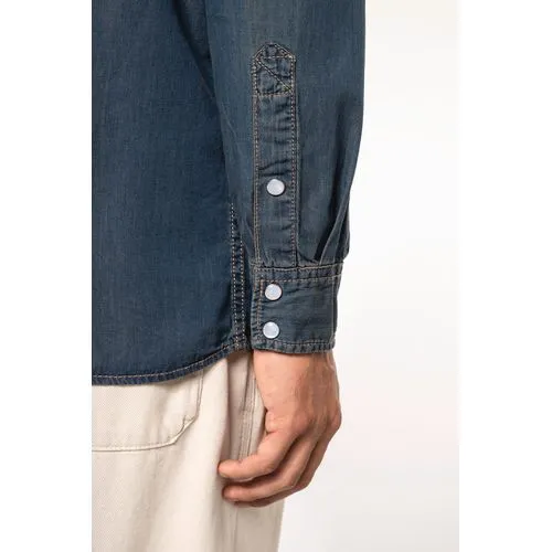 Chemise denim manches longues