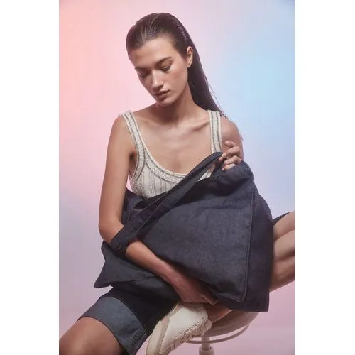 Grand sac shopping denim