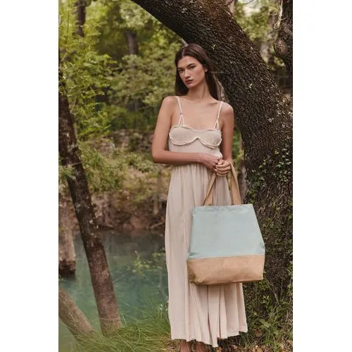 Sac shopping en toiles de coton et jute