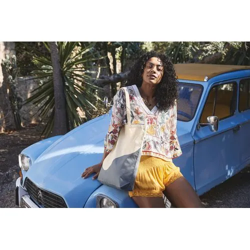 Sac fourre-tout organique à imprimé tourbillon