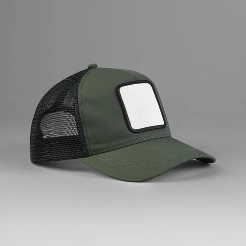 Casquette trucker 5 panneaux avec patch carré