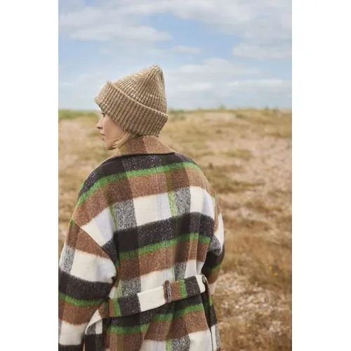 Bonnet à patch en grosse mailles