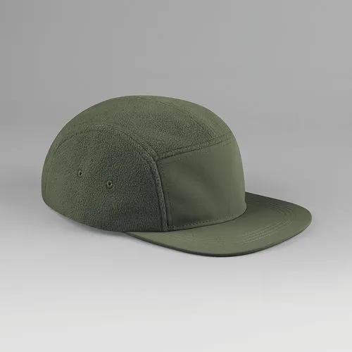 Casquette campeur d’extérieur en polaire recyclée olive 1 Casquette campeur d'extérieur en polaire recyclée