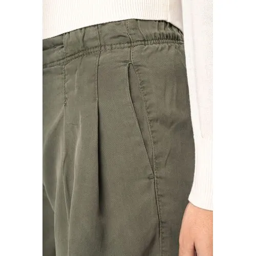 Short écoresponsable délavé en lyocell femme