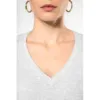 T-shirt col V manches longues femme