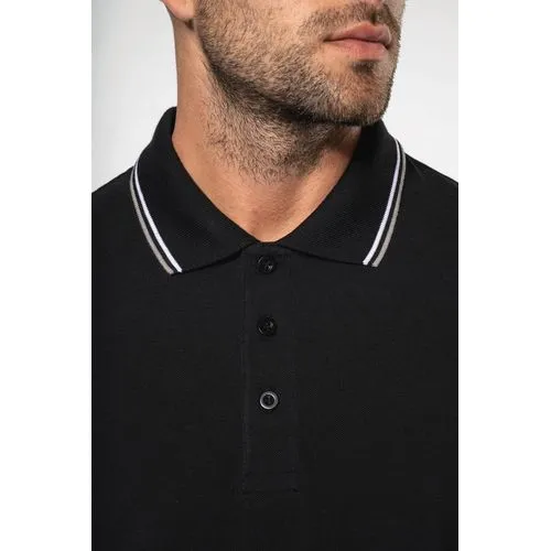 Polo maille piquée manches longues homme 3 Polo maille piquée manches longues homme
