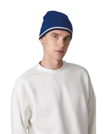 Bonnet bande bicolore contrastée