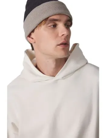 Bonnet bicolore avec revers