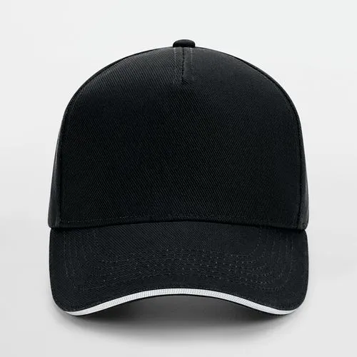 Casquette homme Ultimate à 5 panneaux sandwich contrasté Beechfield blanc 300 g/m² coton taille unique 1 Casquette homme Ultimate à 5 panneaux sandwich contrasté