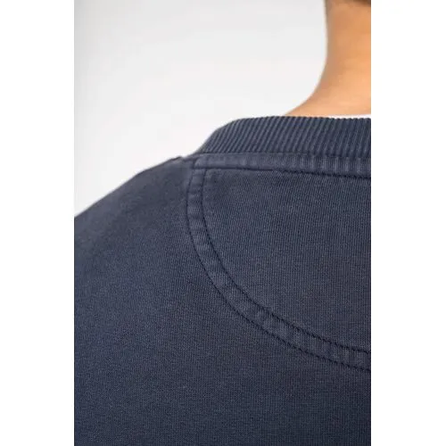Sweat-shirt écoresponsable à col rond délavé oversize unisexe