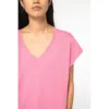 T-shirt écoresponsable loose à col V femme