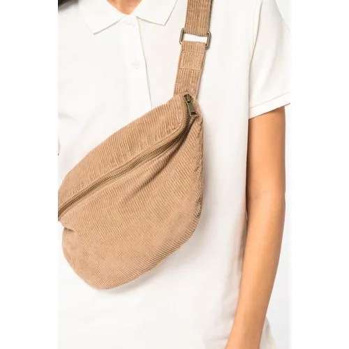 Banane écoresponsable délavée en velours côtelé