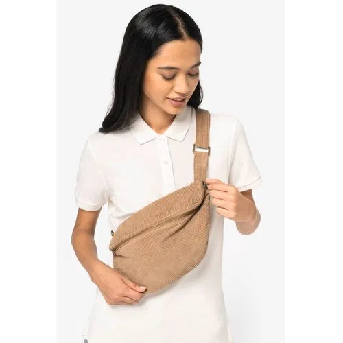 Banane écoresponsable délavée en velours côtelé