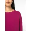 Sweat-shirt écoresponsable à col rond oversize crop femme