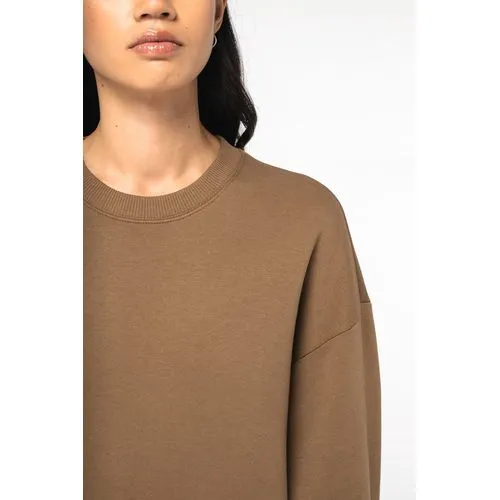 Sweat-shirt écoresponsable à col rond oversize unisexe