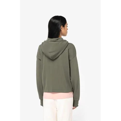 Sweat-shirt écoresponsable zippé à capuche French Terry femme
