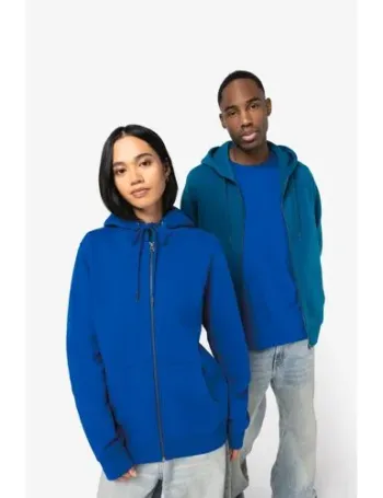 Sweat-shirt écoresponsable zippé à capuche unisexe