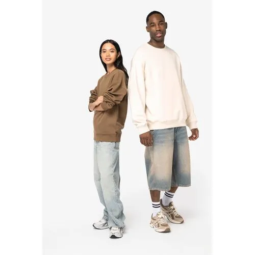 Sweat-shirt écoresponsable à col rond oversize unisexe