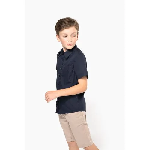 Chemise popeline manches courtes enfant