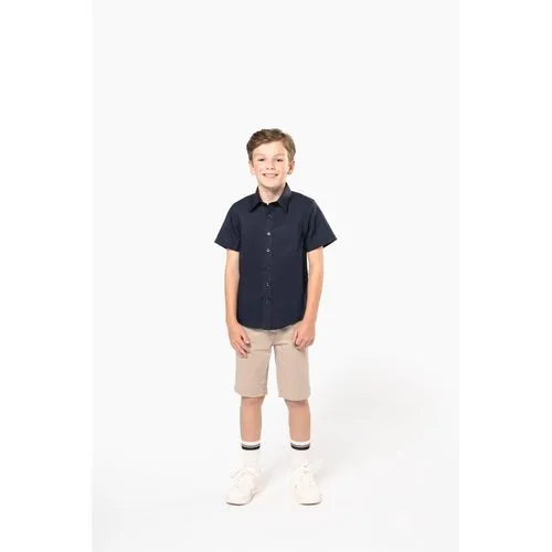 Chemise popeline manches courtes enfant