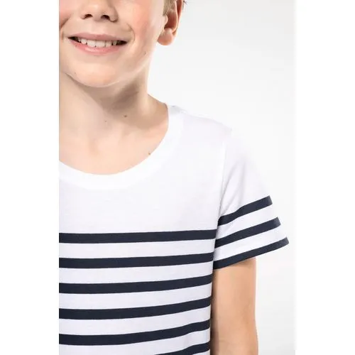T-shirt marin col rond Bio enfant