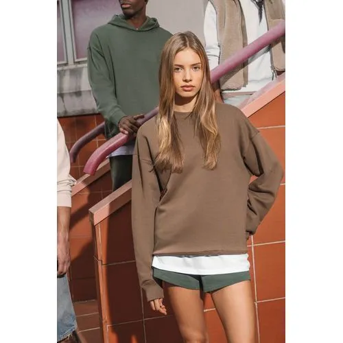 Sweat-shirt écoresponsable à col rond oversize unisexe