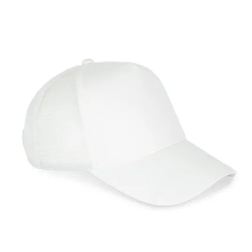 Casquette trucker écoresponsable 5 panneaux unisexe ivoire 2 Casquette trucker écoresponsable 5 panneaux unisexe