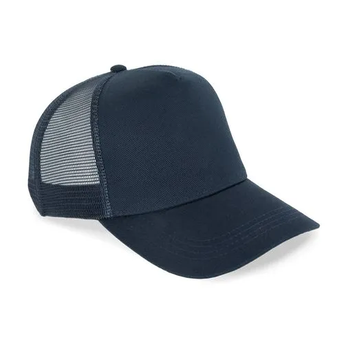 Casquette trucker écoresponsable 5 panneaux unisexe bleu marine classique 2 Casquette trucker écoresponsable 5 panneaux unisexe