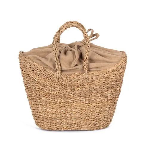 Sac panier demi-lune en jonc de mer 1 Sac panier demi-lune en jonc de mer