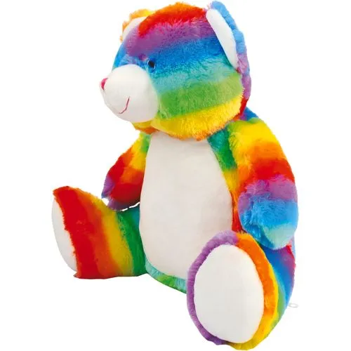 Peluche zippée Ours multicolore