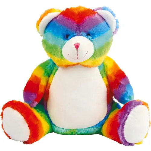 Peluche zippée Ours multicolore