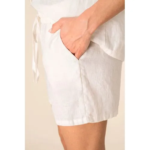 Short en lin femme