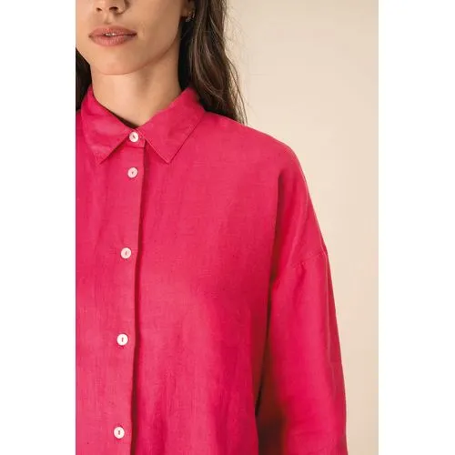 Chemise oversize en lin femme
