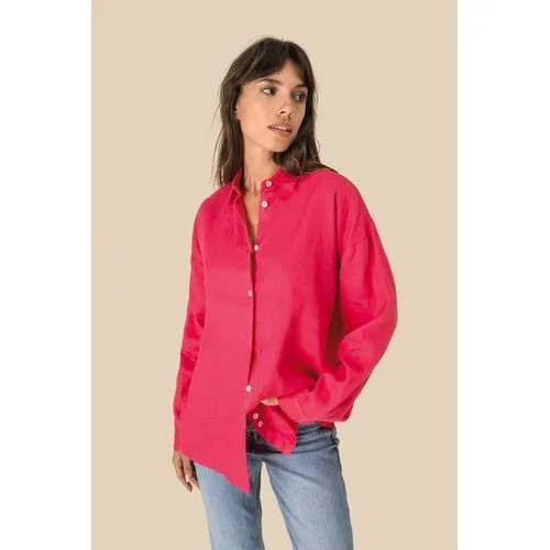 Chemise oversize en lin femme