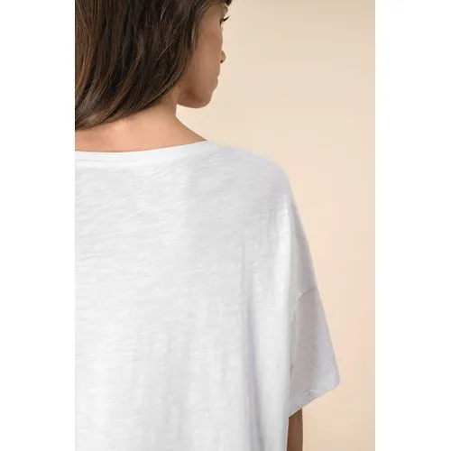T-shirt écoresponsable slub oversize femme