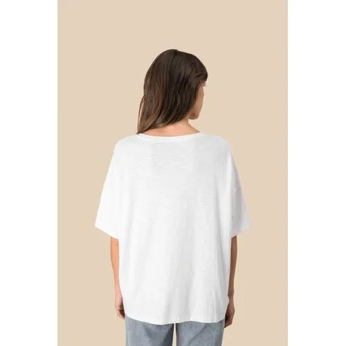 T-shirt écoresponsable slub oversize femme