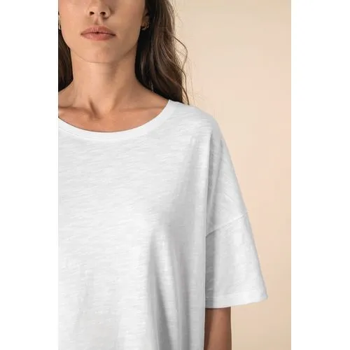 T-shirt écoresponsable slub oversize femme