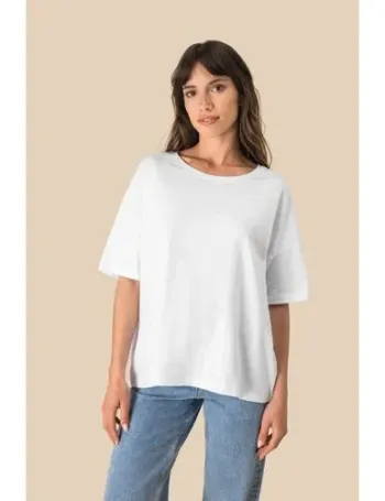 T-shirt écoresponsable slub oversize femme