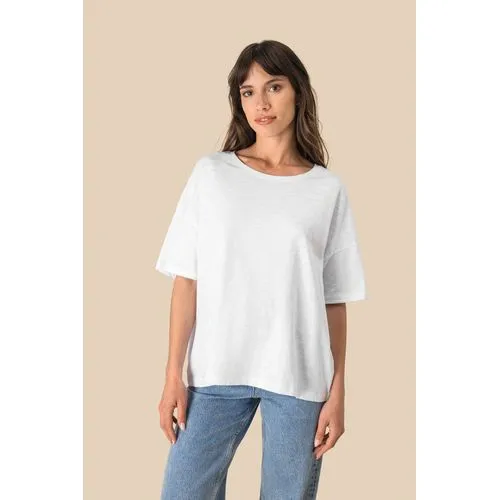 T-shirt écoresponsable slub oversize femme