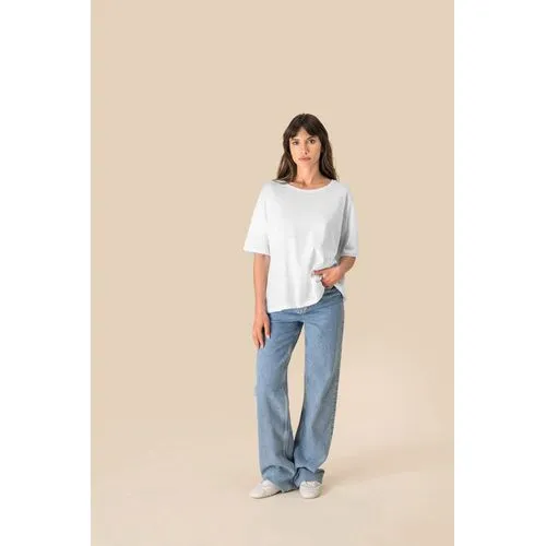 T-shirt écoresponsable slub oversize femme