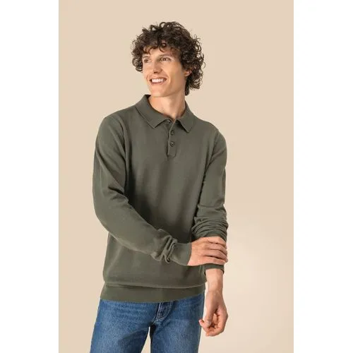 Polo écoresponsable manches longues homme