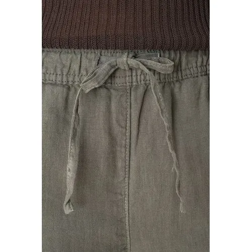 Pantalon délavé en lin femme