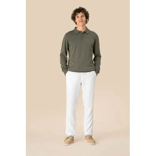 Pantalon délavé en lin homme