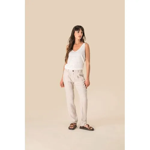 Pantalon en lin femme
