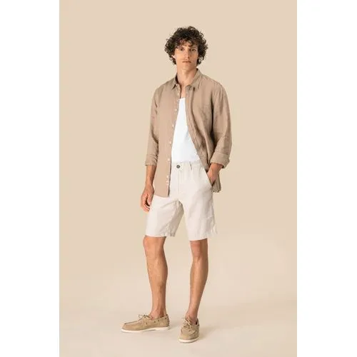 Bermuda en lin homme