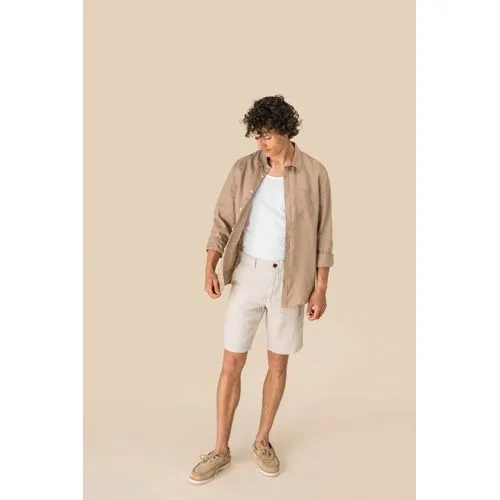 Bermuda en lin homme