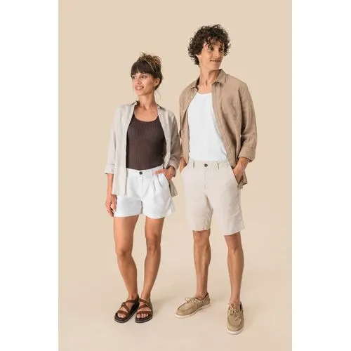 Bermuda en lin homme