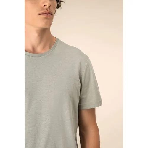 T-shirt écoresponsable en coton bio et lin unisexe